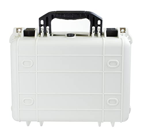 Eylar Standard 16" Gear, Equipment, Hard Camera Case Waterproof with Foam TSA Standards - color: White