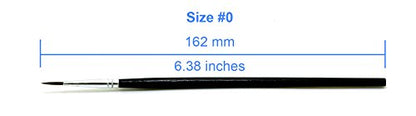 50 Pcs Fine Detail Synthetic Paint Brush Set, Pointed Round Size #0 Medium - size: Size #0 (Medium)