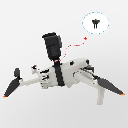 Action Camera Mount Holder, Drone Gimbal Extension Mount Bracket with 1/4" Screw Adapter for DJI Mini 4 Pro/Mini 3/Mini 3 Pro