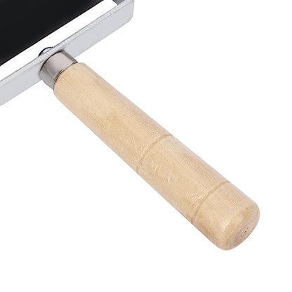 2Pcs Professional Rubber Roller Brayer,6cm Rubber Roller Brayer with Wooden Handle Ink Painting Printmaking Roller Art Stamping Tool