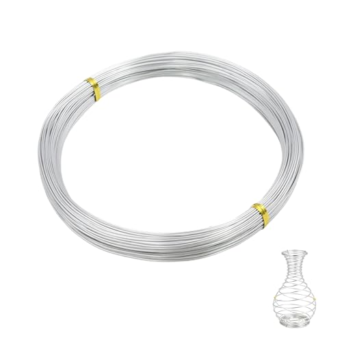 18 Gauge Aluminum Craft Wire 164FT 1mm Silver Bendable Metal Wire - size: 18, style: Silver