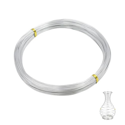 18 Gauge Aluminum Craft Wire 164FT 1mm Silver Bendable Metal Wire - size: 18, style: Silver