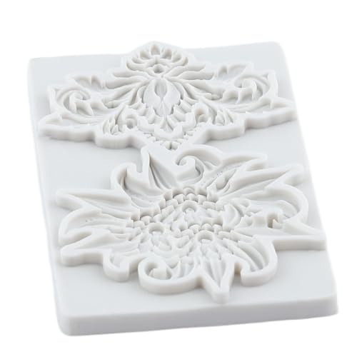 Flower Polymer Clay Mold Baroque Relief Flower Silicone Molds - color: Style G