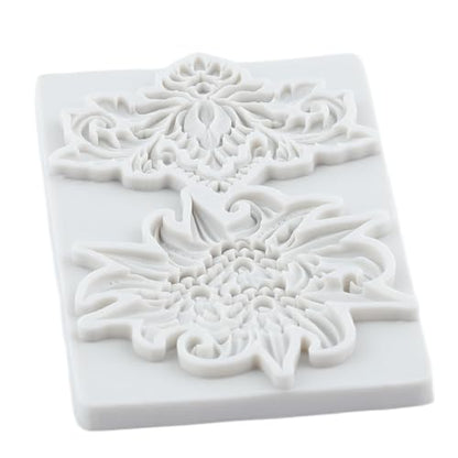 Flower Polymer Clay Mold Baroque Relief Flower Silicone Molds - color: Style G