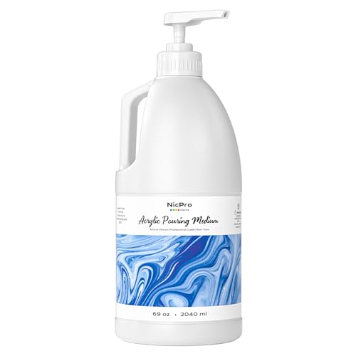 Nicpro Pouring Medium for Acrylic Paint 69oz/2040ml, Acrylic Paint Thinner - size: 69 Fl Oz (Pack of 1)