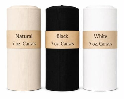 Sedona Designz 60" Wide Cotton Duck Canvas Fabric - 7oz Durable 100% Cotton (White, 5 Yards) - color: White, size: 5 Yards