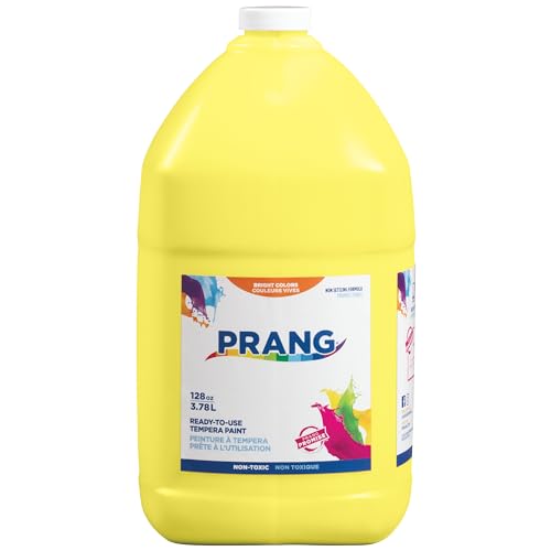 Prang Ready-to-Use Tempera Paint, Yellow, 1 Gal., 1 Count - color: Yellow, size: 1 Count (Pack of 1)