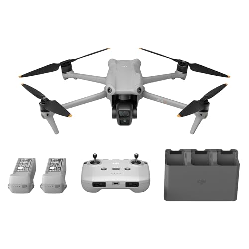 DJI Air 3 Fly More Combo with RC-N2 Remote Controller, Drone with Camera 4K, Dual Primary Cameras, 3 Batteries for Extended Flight Time, 48MP Photo, Camera Drone for Adults, FAA Remote ID Compliant - style: Air 3 Fly More Combo with DJI RC-N2