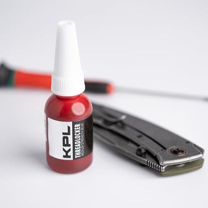 KNIFE PIVOT LUBE – Premium Knife & Gun Threadlocker - Medium-Strength Blue – Oil-Tolerant, Fast Curing – 10ml Precision Screw and Part Retaining Formula