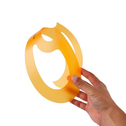 KEARING 42cm Large French Curve Ruler - Flexible Orange Sewing Template - style: 1312
