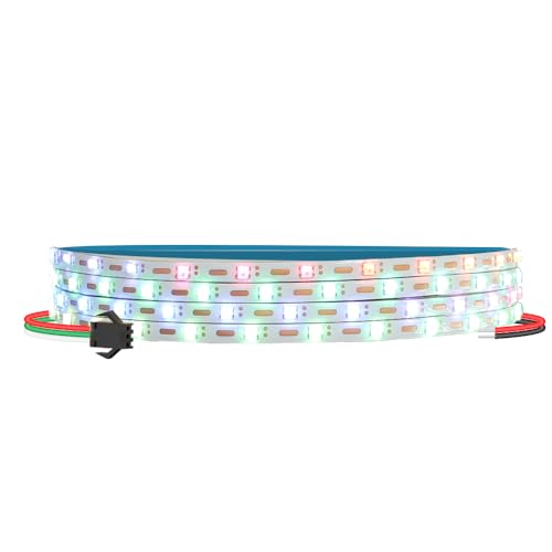 6.5FT WS2812B WS2812 3mm Ultra Narrow LED Strip,DC5V 100LEDs/m Individually Addressable Dream Color Flexible Smart Light Tape for Bedroom,Kitchen,Stage,TV Backlight(No Adapter or Controller) - size: 6.5FT