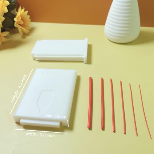Pitoies Polymer Clay Roller Guide with Adjustable Dual-Size Plates – Create Even Clay Strips & Snakes for Crafting, DIY & Earring Tools, Fast & Easy to Use