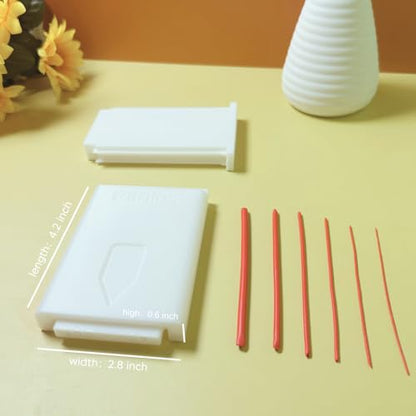 Pitoies Polymer Clay Roller Guide with Adjustable Dual-Size Plates – Create Even Clay Strips & Snakes for Crafting, DIY & Earring Tools, Fast & Easy to Use