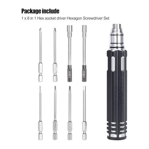 10pcs RC Repair Tools Kit 1.5/2.0/2.5/3.0/4.0/5.5mm Hex Screwdrivers Wrench - color: 10pcs Kit
