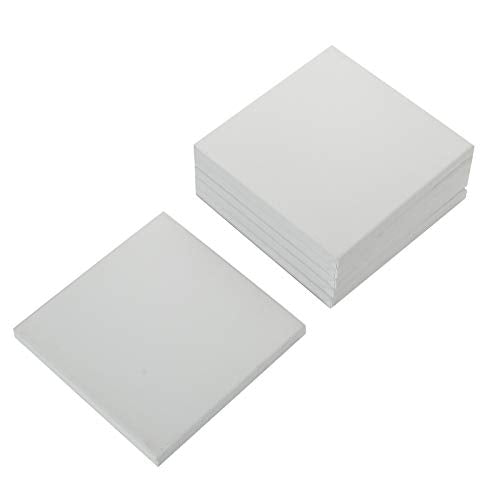 Artist Stretched Canvas 8x8 Inch Stretched Blank Canvas Wooden Frame Pack of 6