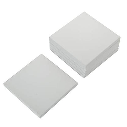 Artist Stretched Canvas 8x8 Inch Stretched Blank Canvas Wooden Frame Pack of 6