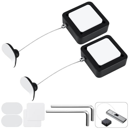 2 Pack 7.5ft Retractable Remote Control Tether TV Remote Leash Anti Loss Cord Remote Control Security Cable with Adhesive Mount Never Lose Your Remote Again - size: 7.5FT-2PCS