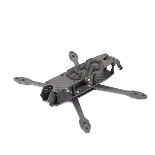 HGLRC 225mm 5 inch FPV Racing Drone Frame Carbon Fiber for FPV Long Range Freestyle Training Quadcopter with Lipo Battery Strap - size: MY5 Frame 5-inch