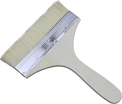 Flat Artist Brush, 8-Inch Wool Bristle for Oil & Acrylic