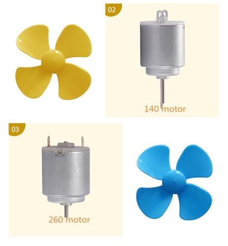 30 Pc Propeller Props, Small Four-Blade Propeller Blade Science and Technology Creative Production Process Material for 130 Motor Rotating Blade 2mm/0.08 inshaft Propeller (3 Colors Mixed) skrnrhrery