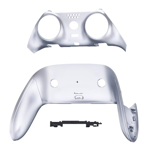 eXtremeRate Top Bottom Decorative Trim Shell Compatible with p s 5 Edge Controller DIY Replacement Front Back Clip Shell, Custom Chrome Silver Plates Cover Compatible with p s 5 Edge Controller - color: Chrome Silver