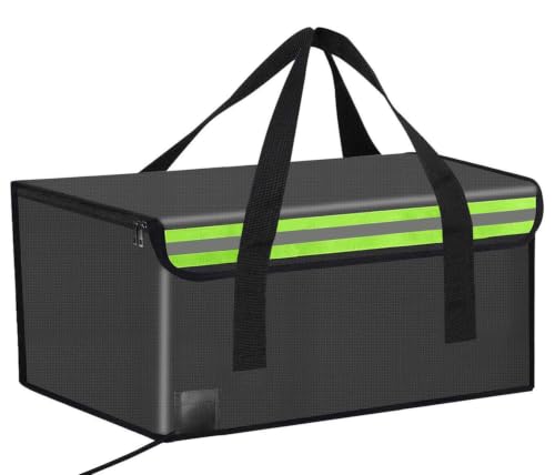 19.7"x13.8"x11.8" Lipo Safe Bag Fireproof Bag for Lipo Battery Pack Storage Charging Transport,Home Office Travel Fireproof Safe Storage for Cash Valuables Jewelry Passport Power bank Lipo Battery - size: 500*350*300mm