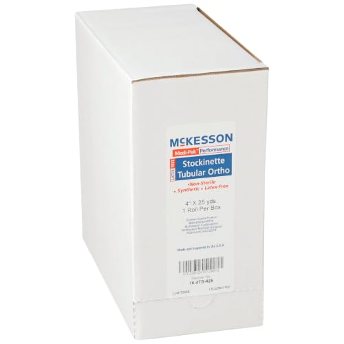 McKesson Stockinette, Non-Sterile, Latex-Free, White, Polyester, 4 in, 1 ct