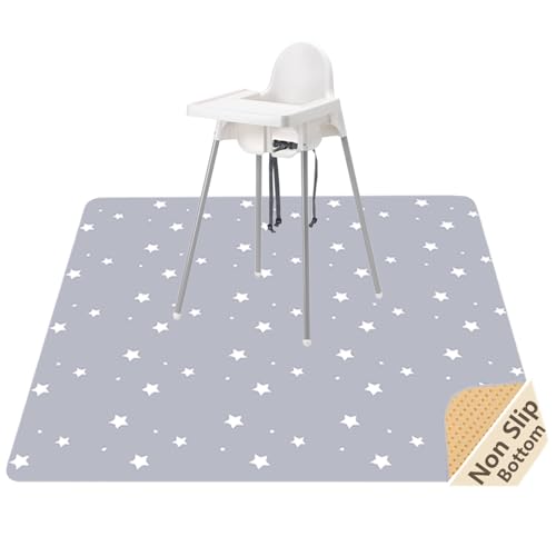 Splat Mat for Under High Chair, Waterproof Washable High Chair Floor Mat - color: Star