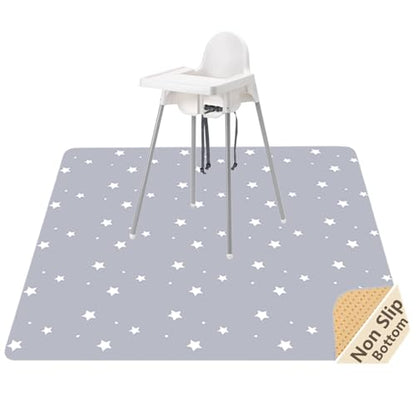 Splat Mat for Under High Chair, Waterproof Washable High Chair Floor Mat - color: Star