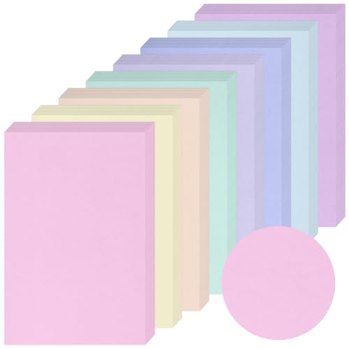 Geyoga 200 Sheets Colored Cardstock Paper,Pastel,4 x 6 Inch - color: Pastel