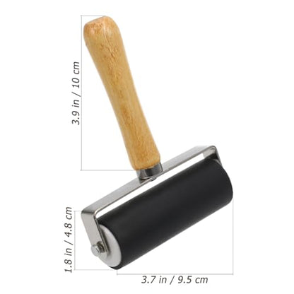 Ink Roller Printmaking Tool Rubber Roller for Stamping Crafting Scrapbook Wallpaper Glue and Relief Printing Projects Black 2 Pack