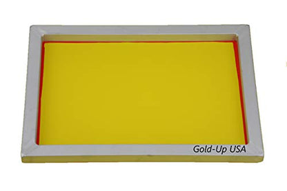 GoldUpUSAInc Aluminum Screen Printing, Size 9 x 14 Inch Pre-stretched Silk Screen Frame (230 Yellow Mesh)