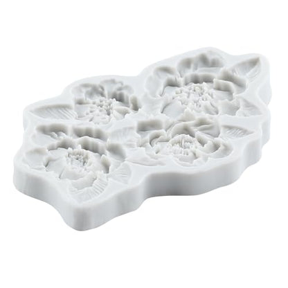 Flower Polymer Clay Molds Flower and Leaf Silicone Mold - color: Style J
