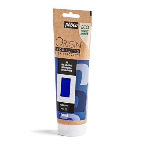 PEBEO Origin Acrylics 120ml Matte Acrylic Paint, Cobalt Blue Hue - color: Cobalt Blue Hue