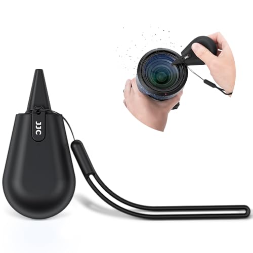 JJC Pocket-Sized Silicone Camera Dust Blower Lens Air Blower, Small Camera Lens Cleaner Air Blower for Sensor LCD Keyboards Filters Printing, Compact Portable Dust Blower for Outdoor Travel Cleaning - color: Black, size: Small