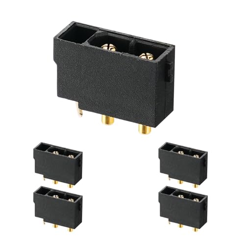 ELFCULB 5PCS Amass XT30(2+2) PB Male Connectors for RC Drones and Robotics - color: 5pcs XT30(2+2)PB Male