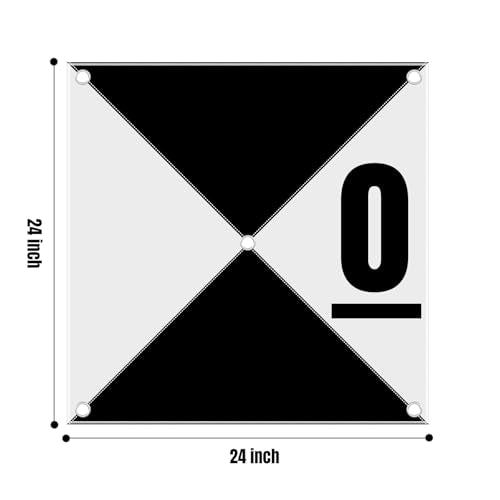 10 Pack Drone Ground Control Point GCP - style: Triangle Center Eyelet Numbered 0-9