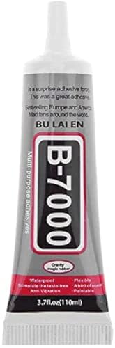 B-7000 110ML Adhesive, Multi-Function Glues Transperant Paste Adhesive Suitable for Phone Frame Bumper Jewelry Multi-Purpos,110ML/3.7fl.oz,with 3X Cleaning Cloth
