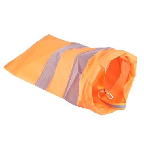 HEEPDD Airport Windsock, 15. Orange Fluorescent Wind Direction Measurement Sock with Reflective Belt for Outdoor Use