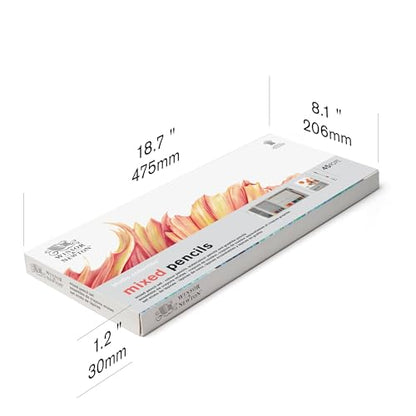 Winsor & Newton Studio Collection, Mixed Pencil Box Set, 45 piece - style: 45 Piece Mixed Pencil Set