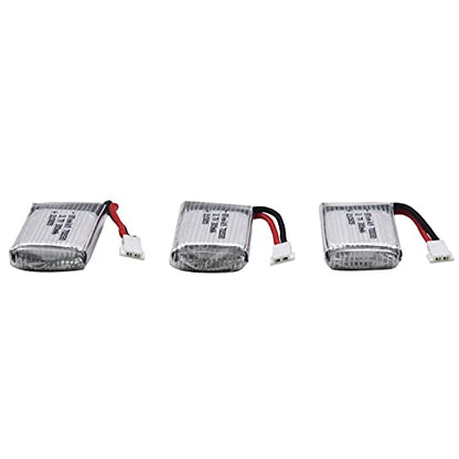 Blomiky 3 Pack 3.7V 300mAh Battery with MX2.0 Plug Replacement for 1/18 Scale Remote Control Shark T12 Battery 3