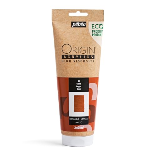 PEBEO Origin 240ml Metallic Acrylic Paint, Copper - color: Copper