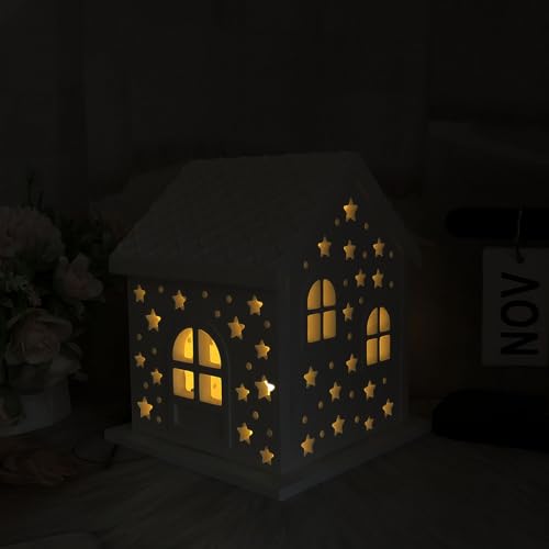 Christmas House Desktop Decoration Epoxy Resin Silicone MoldS0449+S0117-1-4
