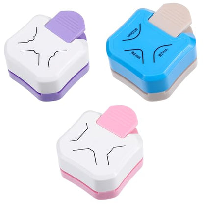3 Pcs Paper Corner Rounder Punch 3 Hole Punch Paper Cutter 3 in 1