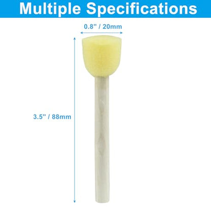 Round Sponge Brush Paint Set, 40 Pcs, 20mm, 0.8 Inch - style: 40 * 0.8Inch