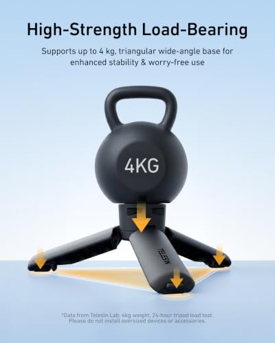 TELESIN One-Touch Deploy Mini Tripod for DJI Pocket 4P 4 3 & Insta360 Luna