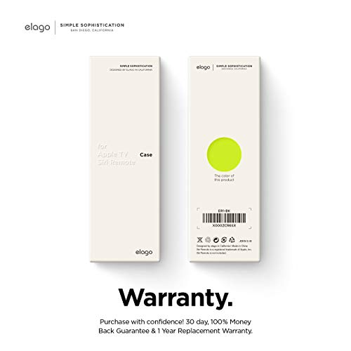elago R3 Protective Case for Apple TV 4K Siri Remote 1st Generation - color: Neon Yellow