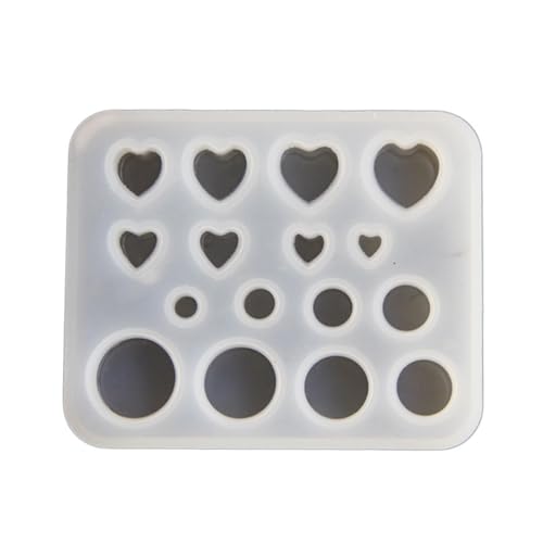 Ears Stretcher Silicone Mold, DIY Ears Stretching Molds Epoxy Resin Mold, Round Heart Shaped Ears Expander Moulds for DIY Craft