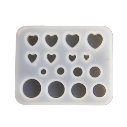 Ears Stretcher Silicone Mold, DIY Ears Stretching Molds Epoxy Resin Mold, Round Heart Shaped Ears Expander Moulds for DIY Craft