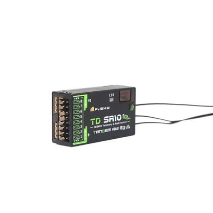 FrSky TD SR10 Dual-Band Receiver Simultaneous 2.4GHz & 900MHz Advanced Stabilizer & Telemetry Triple Antenna Design 10 Configurable Ports Black Box Function Long Range & Low Latency